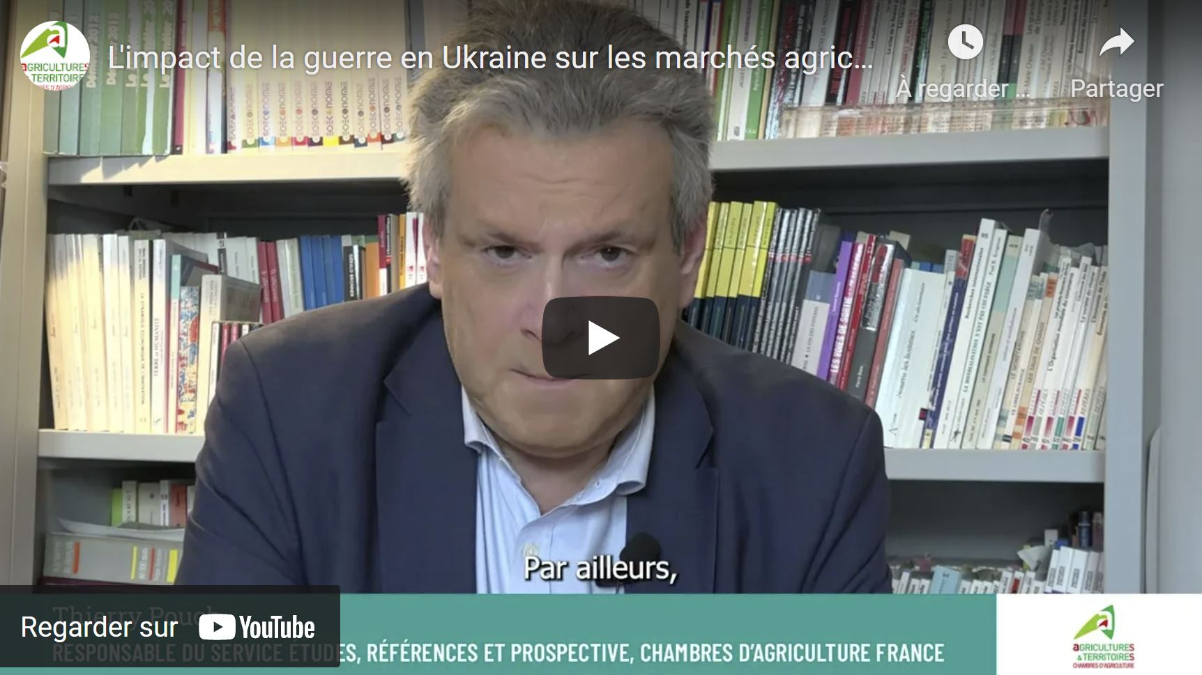 L&rsquo;impact de la guerre en Ukraine sur les marchés agricoles.