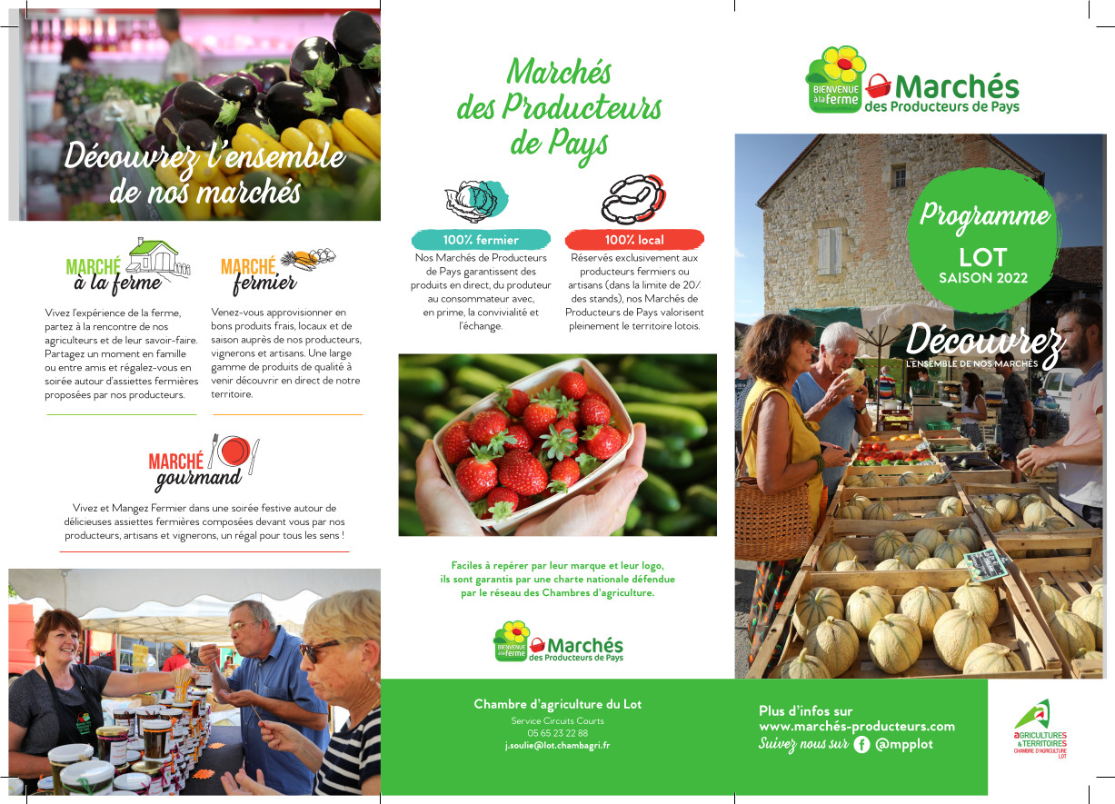 Découvrez le programme Marchés des producteurs 2022