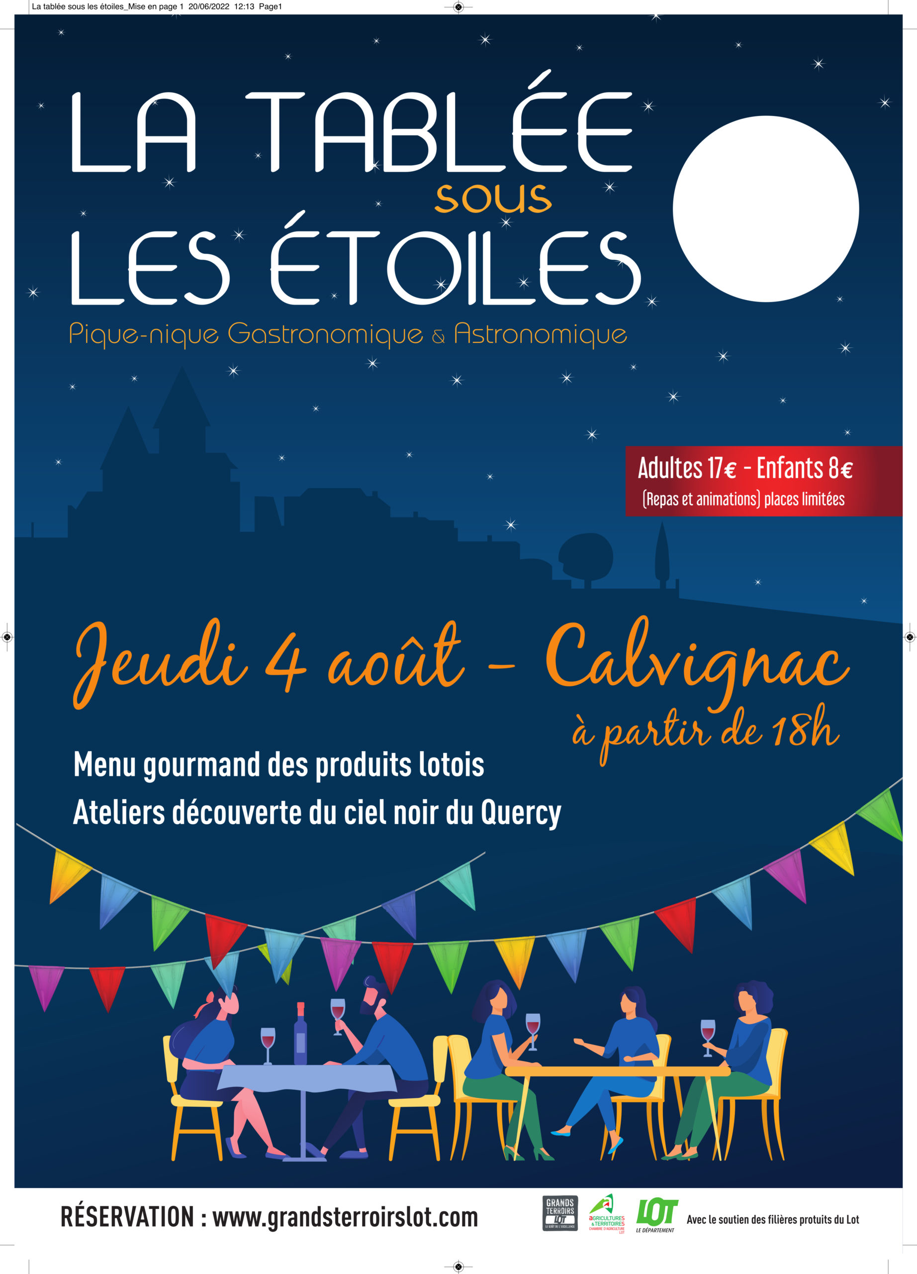 Ce 4 août&nbsp;: La tablée sous les étoiles