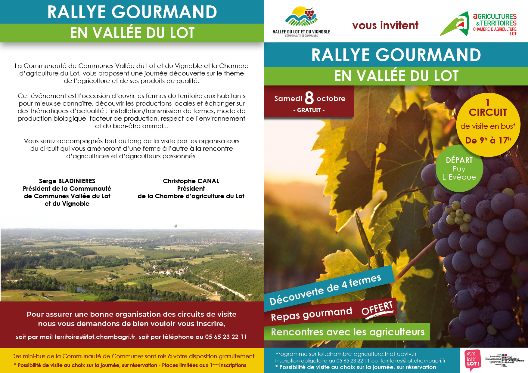Ce samedi 8 octobre&nbsp;: Rallye Gourmand en vallée du Lot