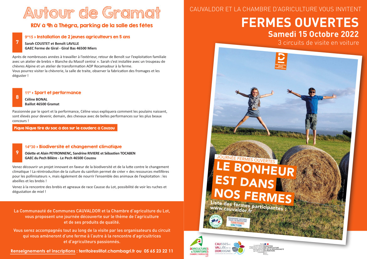 Fermes ouvertes le samedi 15 octobre