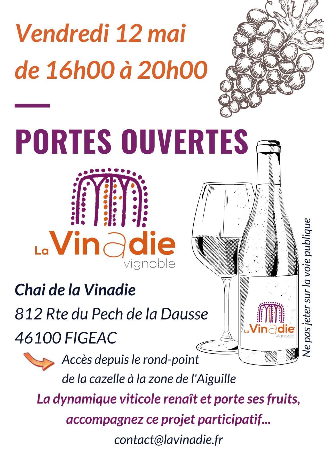 La Vinadie Vignoble&nbsp;: Portes ouvertes le 12 mai à FIGEAC