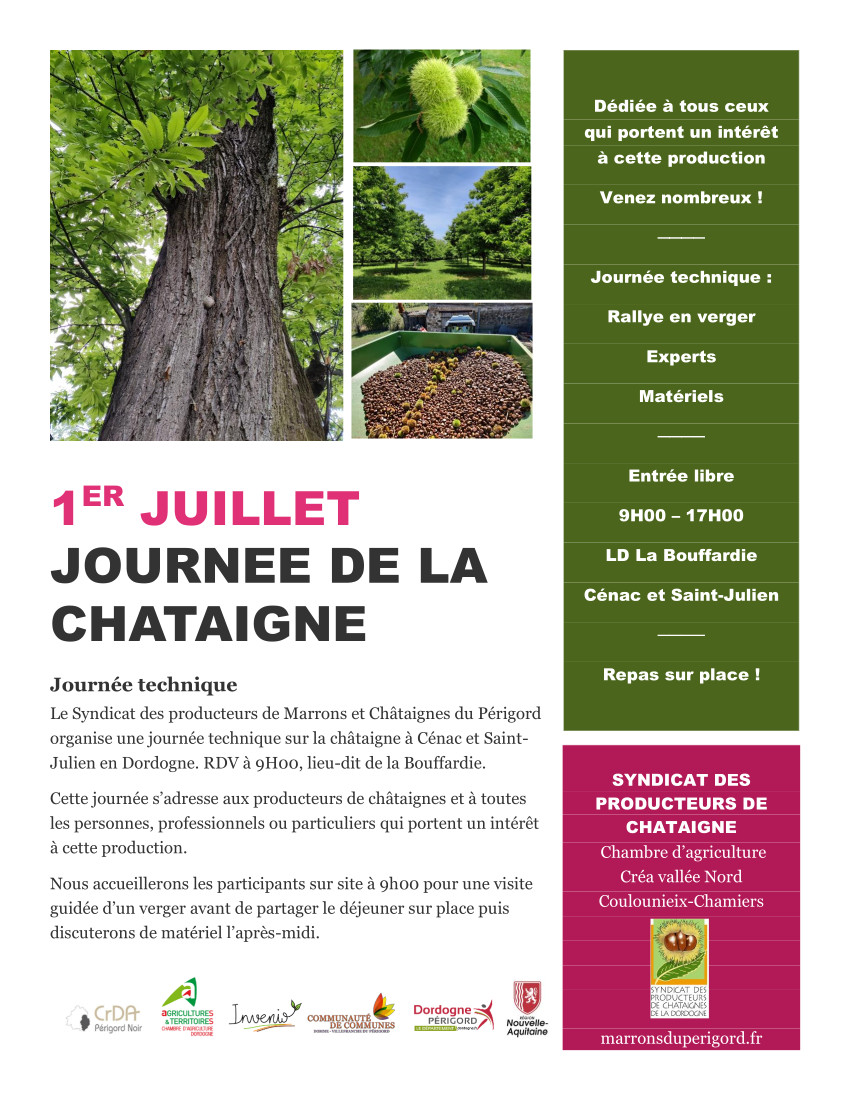 Journée de la Châtaigne ce samedi 1er juillet