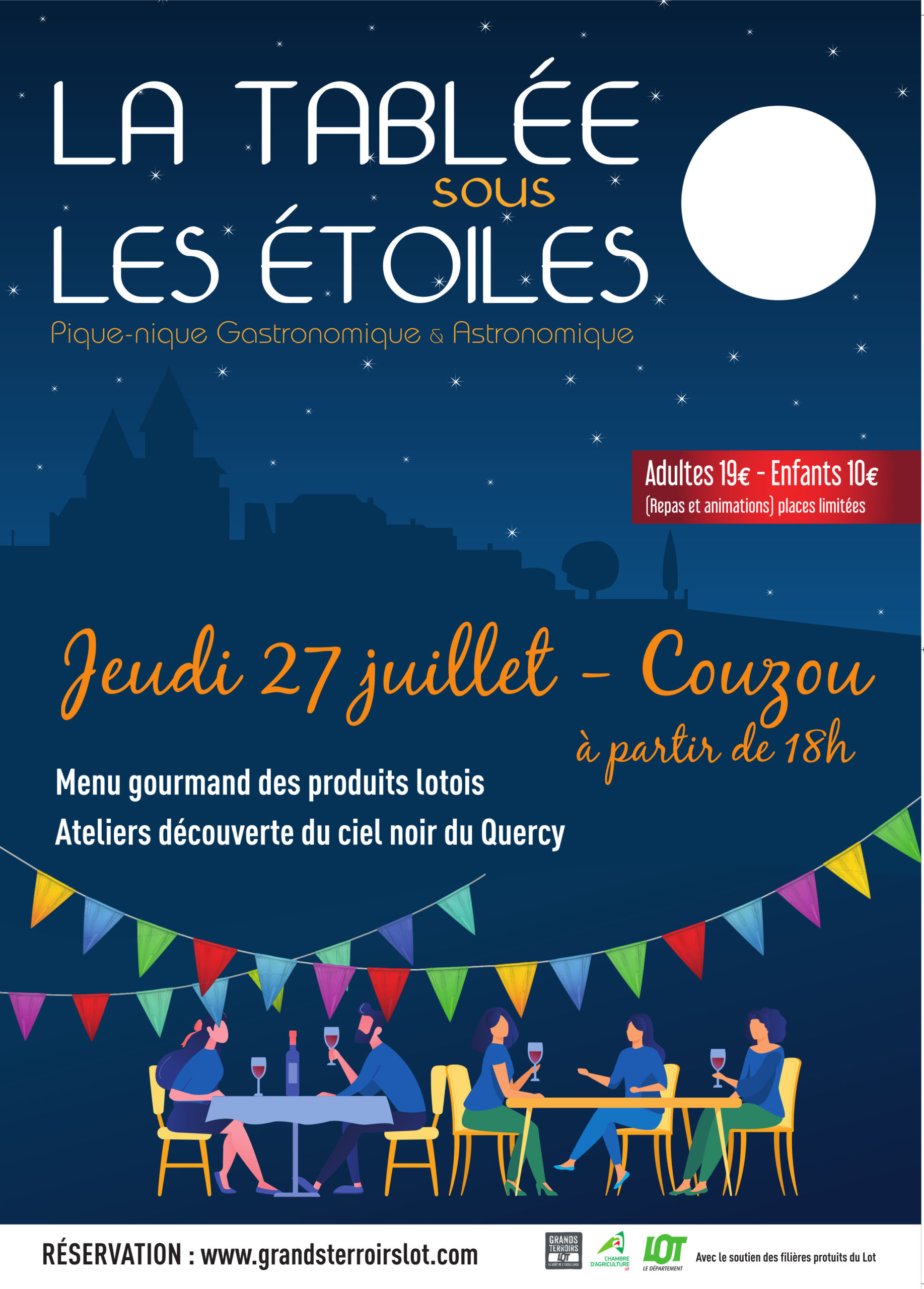 La tablée sous les étoiles ce jeudi 27 juillet