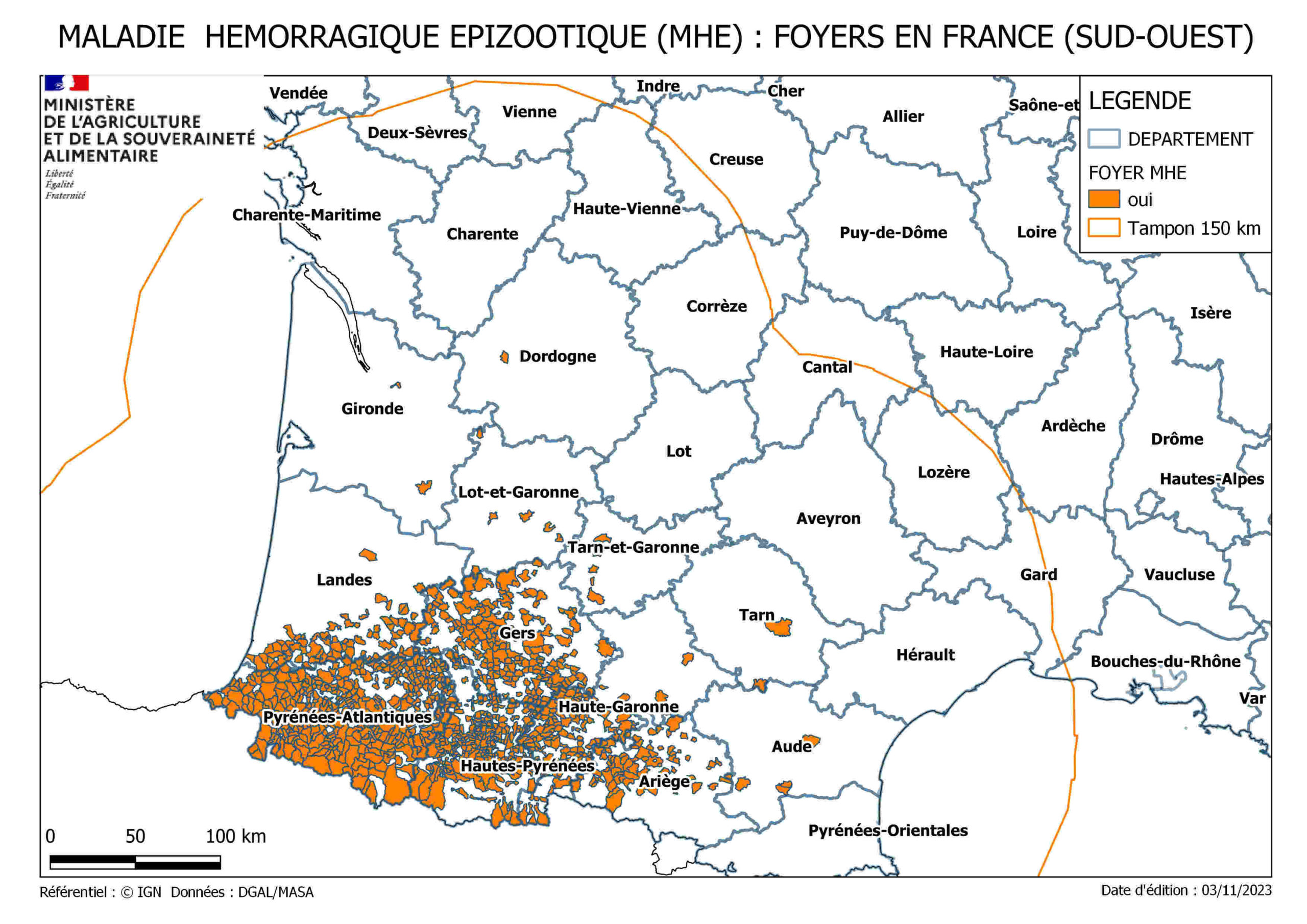 MHE&nbsp;: situation au 3 novembre 2023