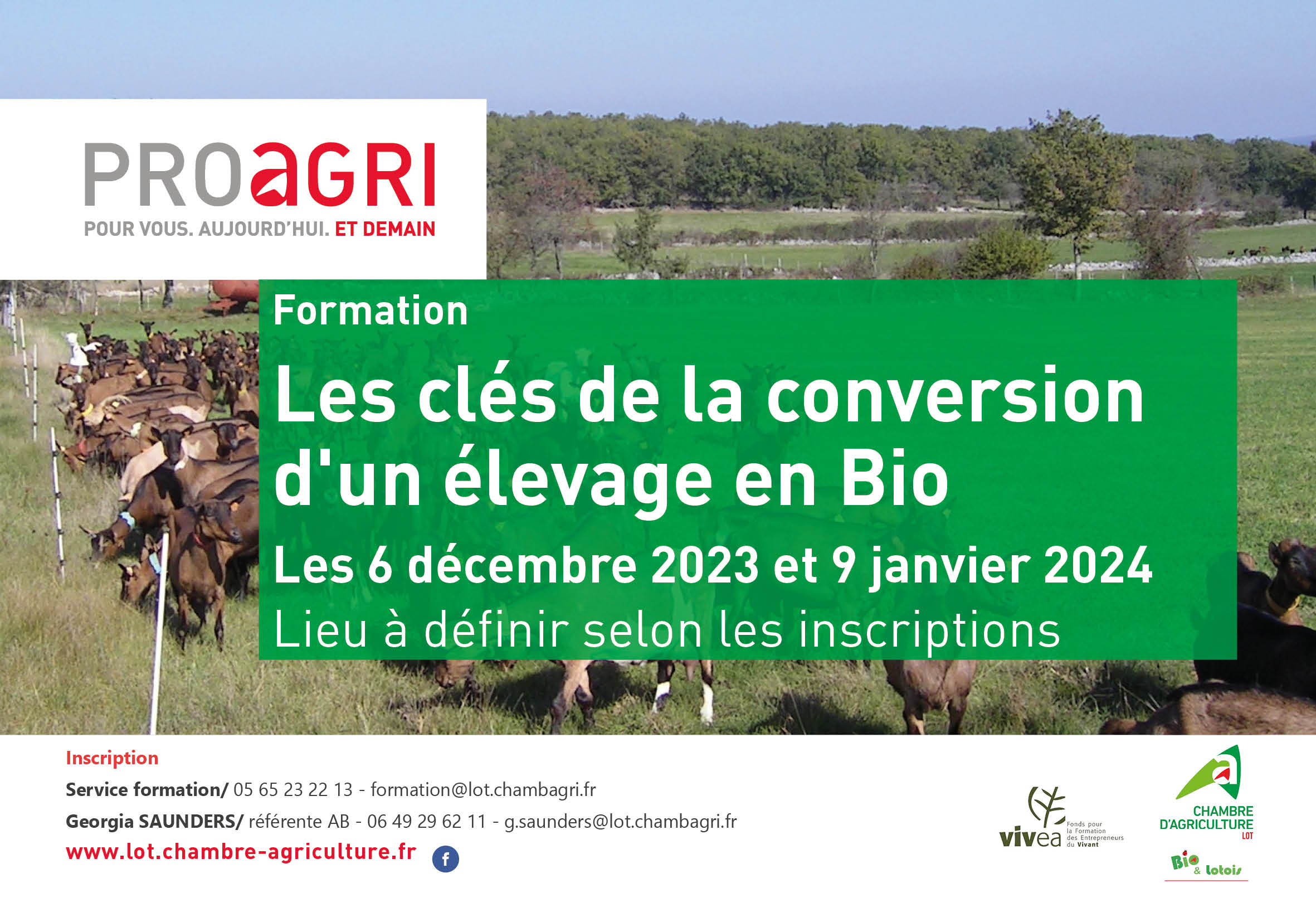 Formation&nbsp;: Les clés de la conversion d&rsquo;un élevage en Bio les 6 décembre et 9 janvier