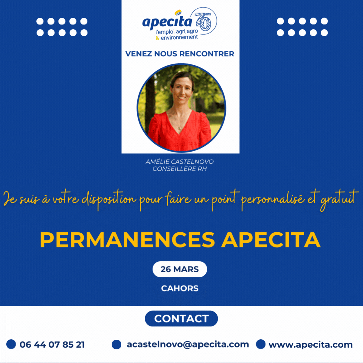 26 mars&nbsp;: Rencontre entre Candidats et Employeurs des Secteurs Agricoles et Agroalimentaires