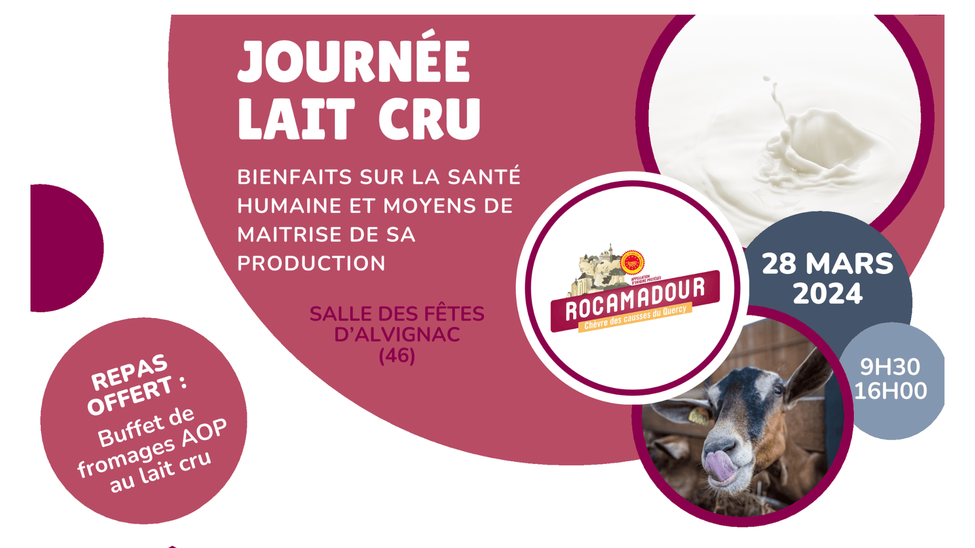 Journée Lait Cru&nbsp;: Rendez-vous le 28 mars à ALVIGNAC avec l&rsquo;AOP Rocamadour