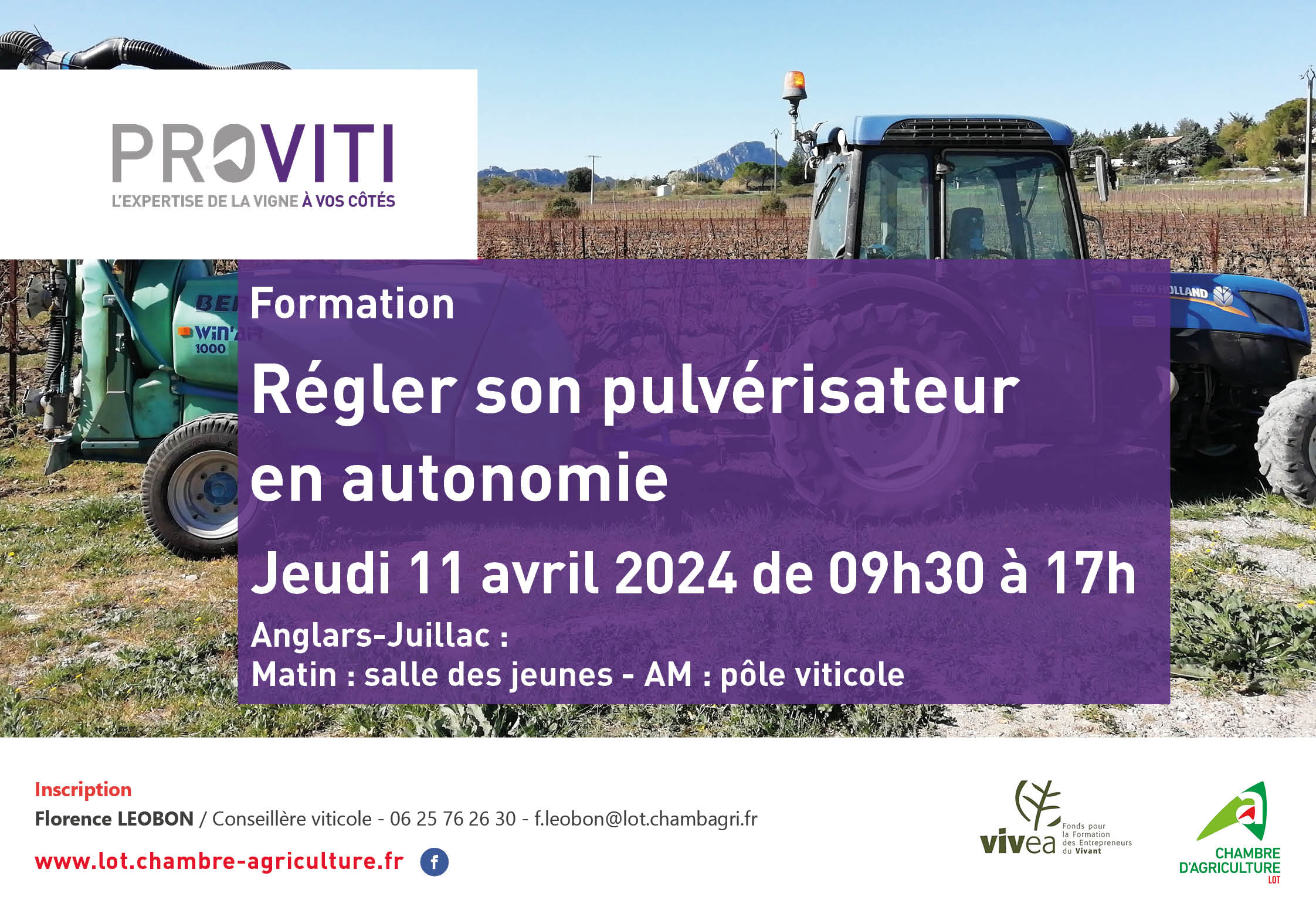 [FORMATION] Régler son pulvérisateur, jeudi 11 avril 2024, à Anglars-Juillac.