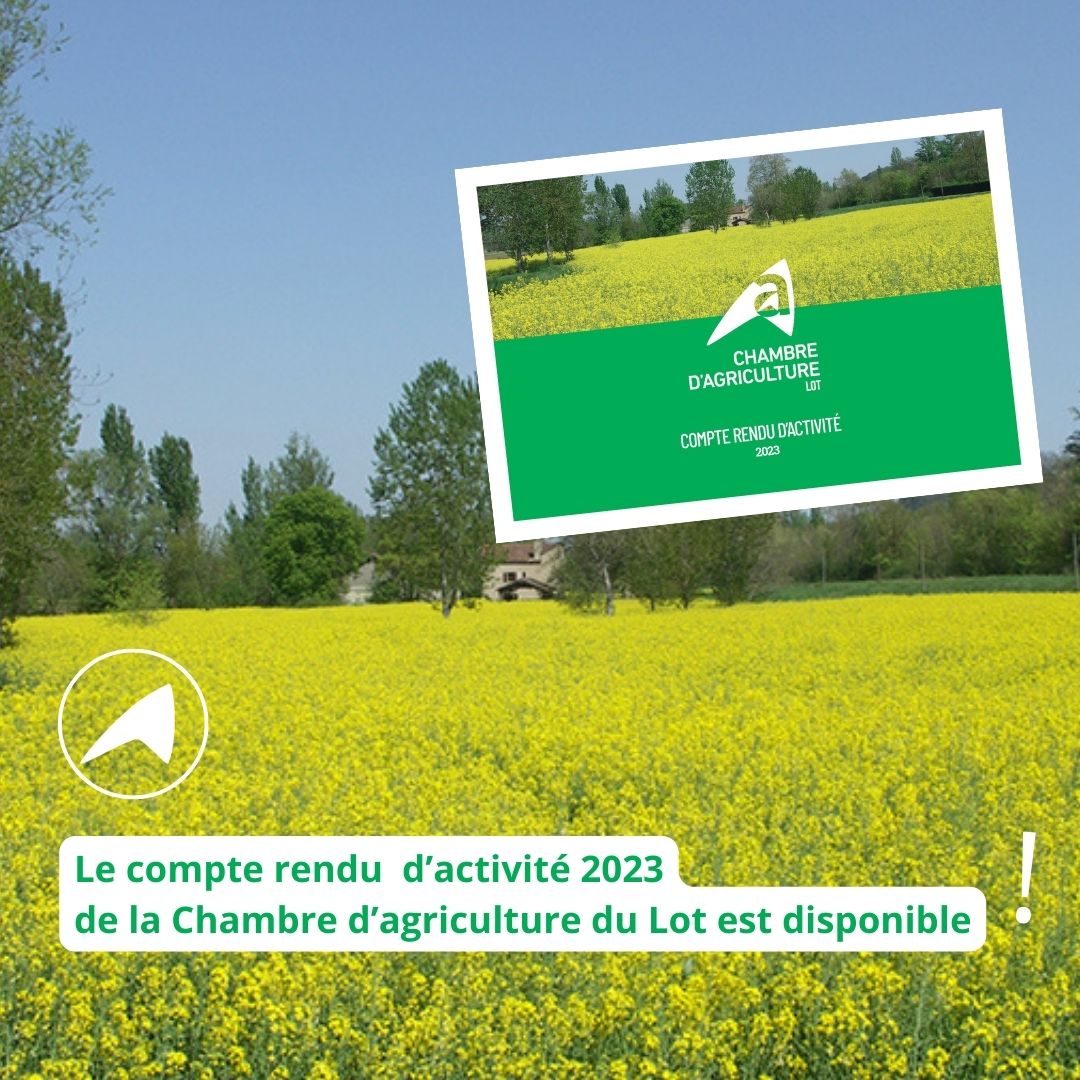 Compte rendu d&rsquo;activité 2023 de la Chambre d’agriculture du Lot