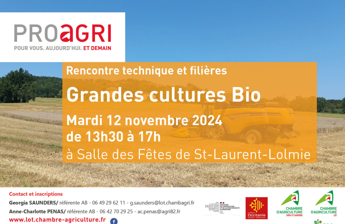 Rencontre technique&nbsp;: Grandes cultures Bio