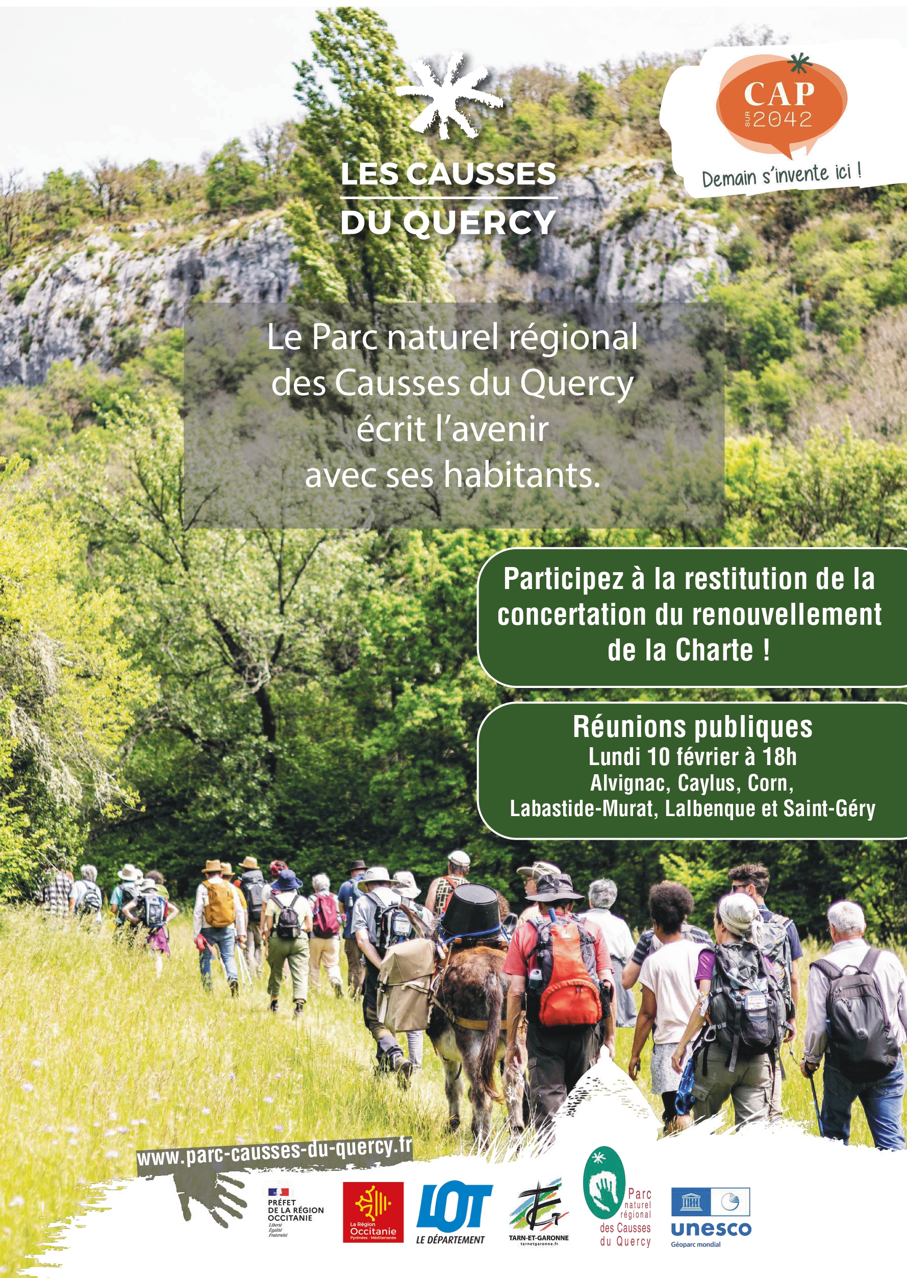 Réunions publiques du Parc naturel régional des causses du Quercy&nbsp;: lundi 10 février