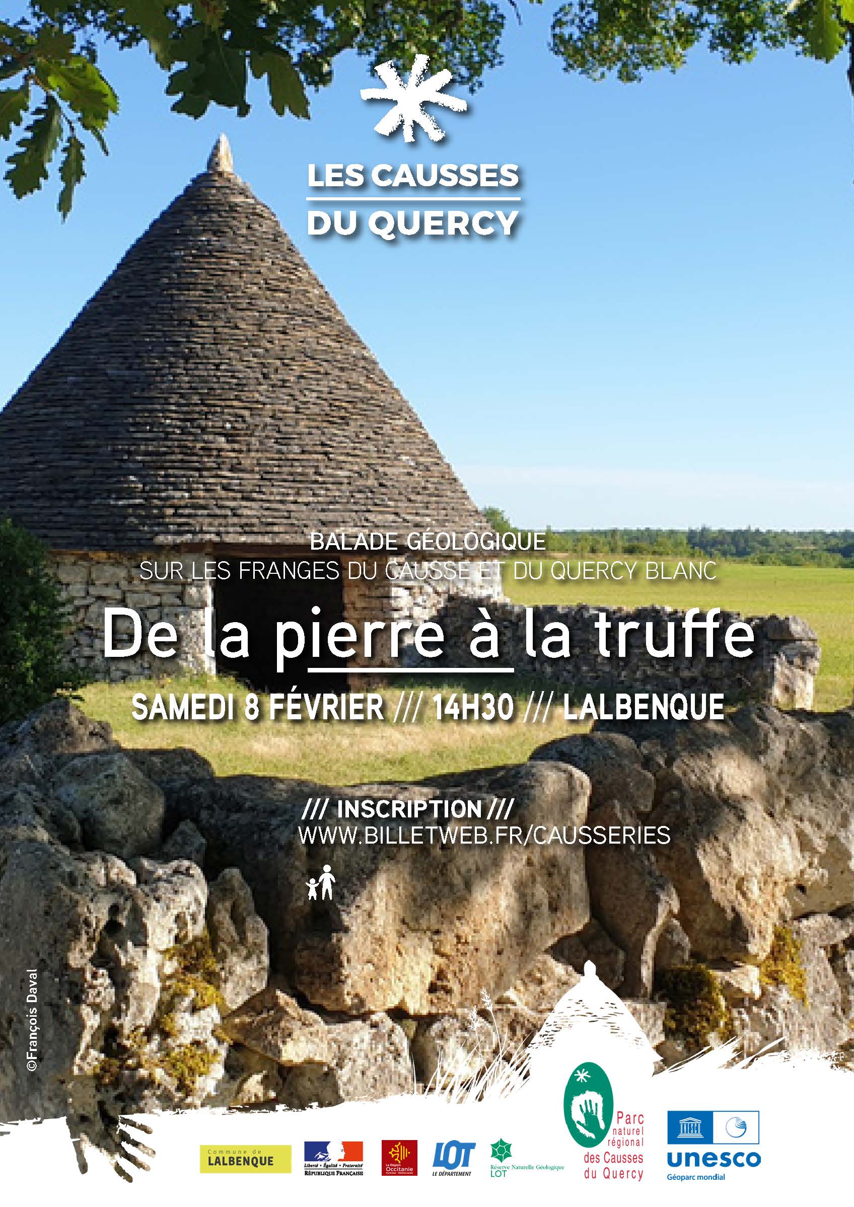 De la pierre à la truffe&nbsp;: Lalbenque samedi 8 février 14h30