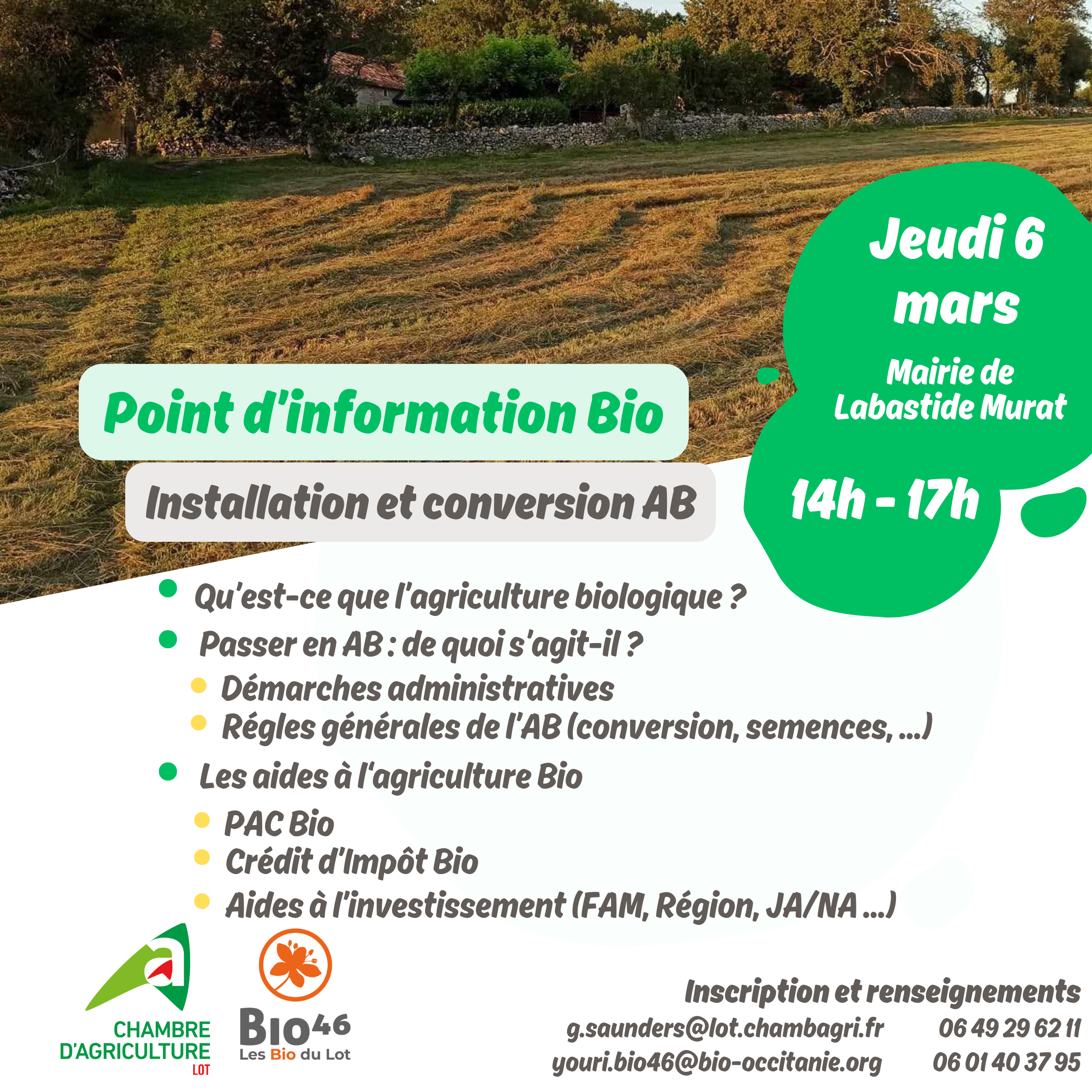 Réunion Point Info Bio – Installation et conversion AB