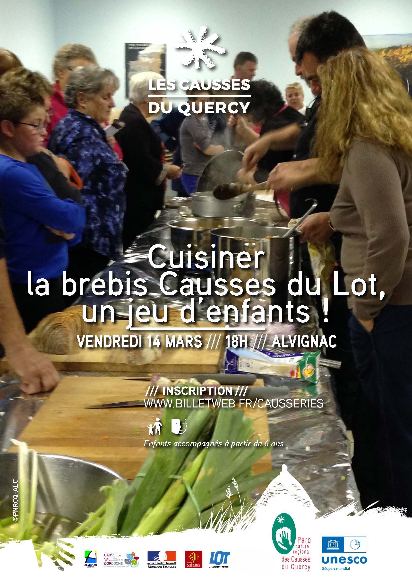 Cuisiner la brebis Causse du Lot, un jeu d&rsquo;enfant&nbsp;! Vendredi 14 mars 18H à ALVIGNAC