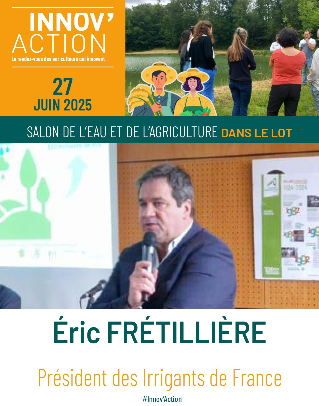 Prise de parole&nbsp;: Éric Frétillière, président des Irrigants de France, au Salon de l’Eau à Vaylats