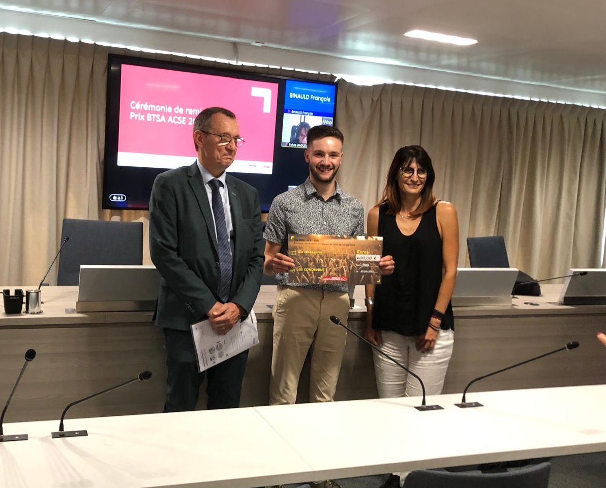 EPLEFPA-FIGEAC/LEGTA-FIGEAC&nbsp;: Loïc Condamine, meilleur rapport de stage de BTSA ACSE