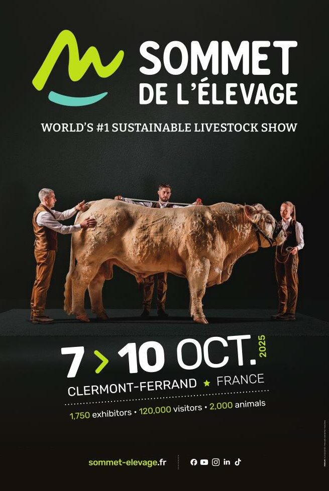 Rendez-vous au Sommet de l&rsquo;élevage du 7 au 10 octobre à Cournon