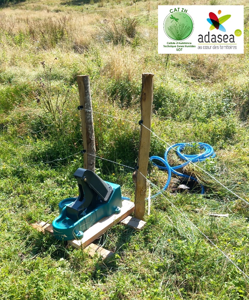 CATZH du Lot&nbsp;: Prêt gratuit de pompes à pâture en prairies humides