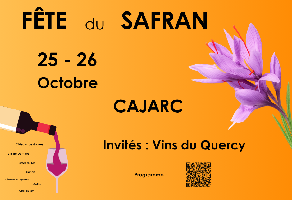 Fête du Safran, les 25 et 26 octobre 2025 à Cajarc