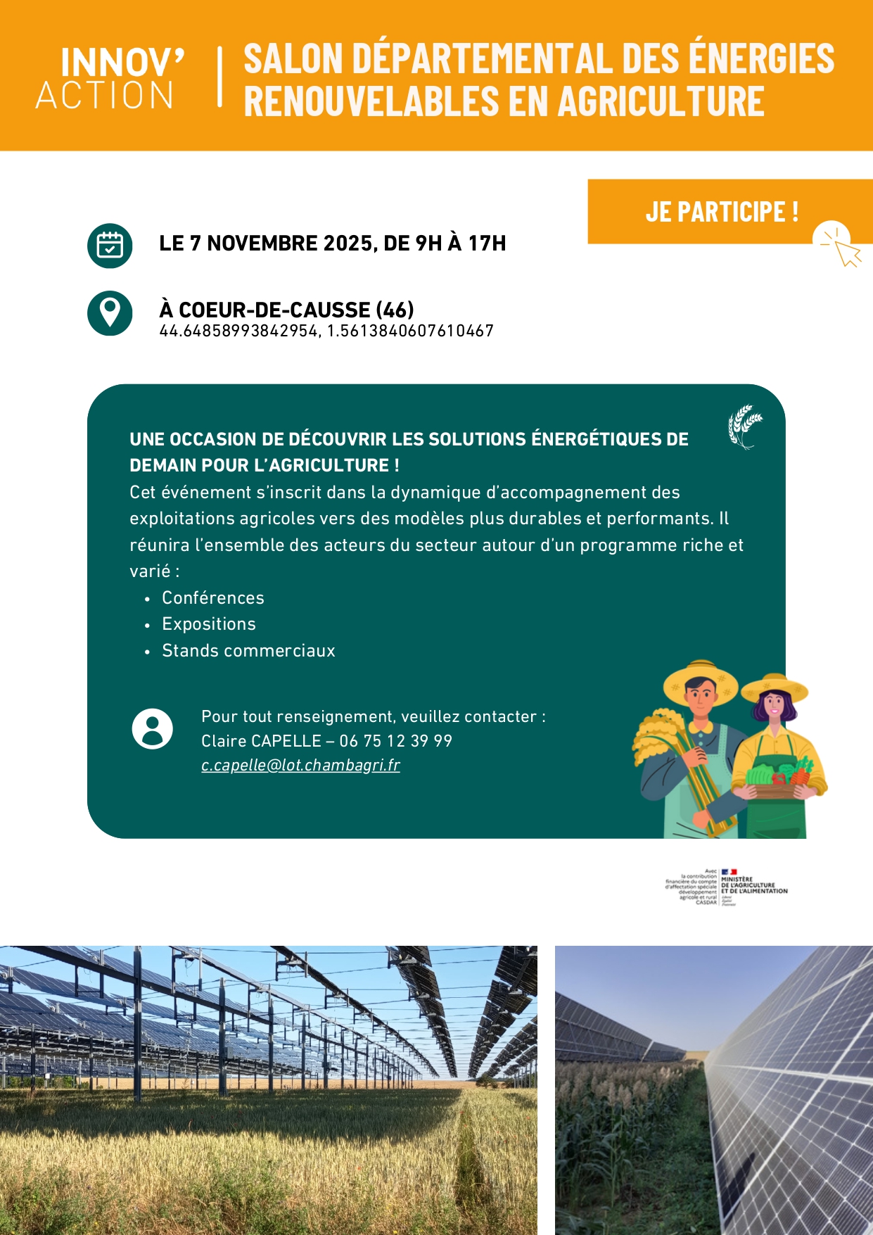 Coeur-de-Causse accueille le salon Innov&rsquo;Action (énergies renouvelables en agriculture)