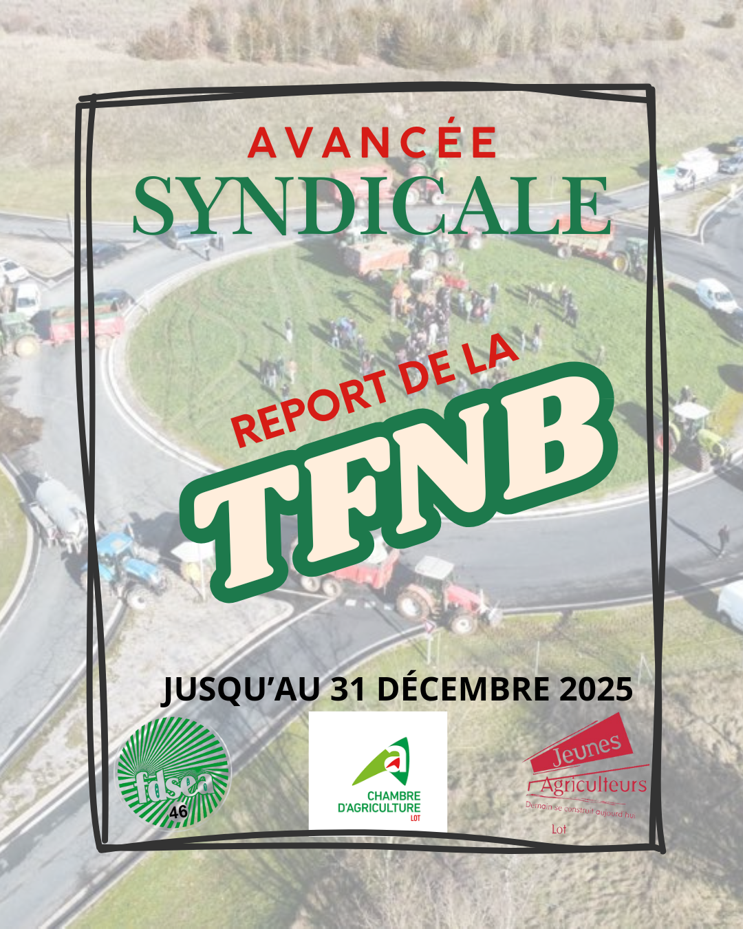 RAPPEL / Le travail syndical porte ses fruits&nbsp;: report exceptionnel du paiement de la TFNB 2025