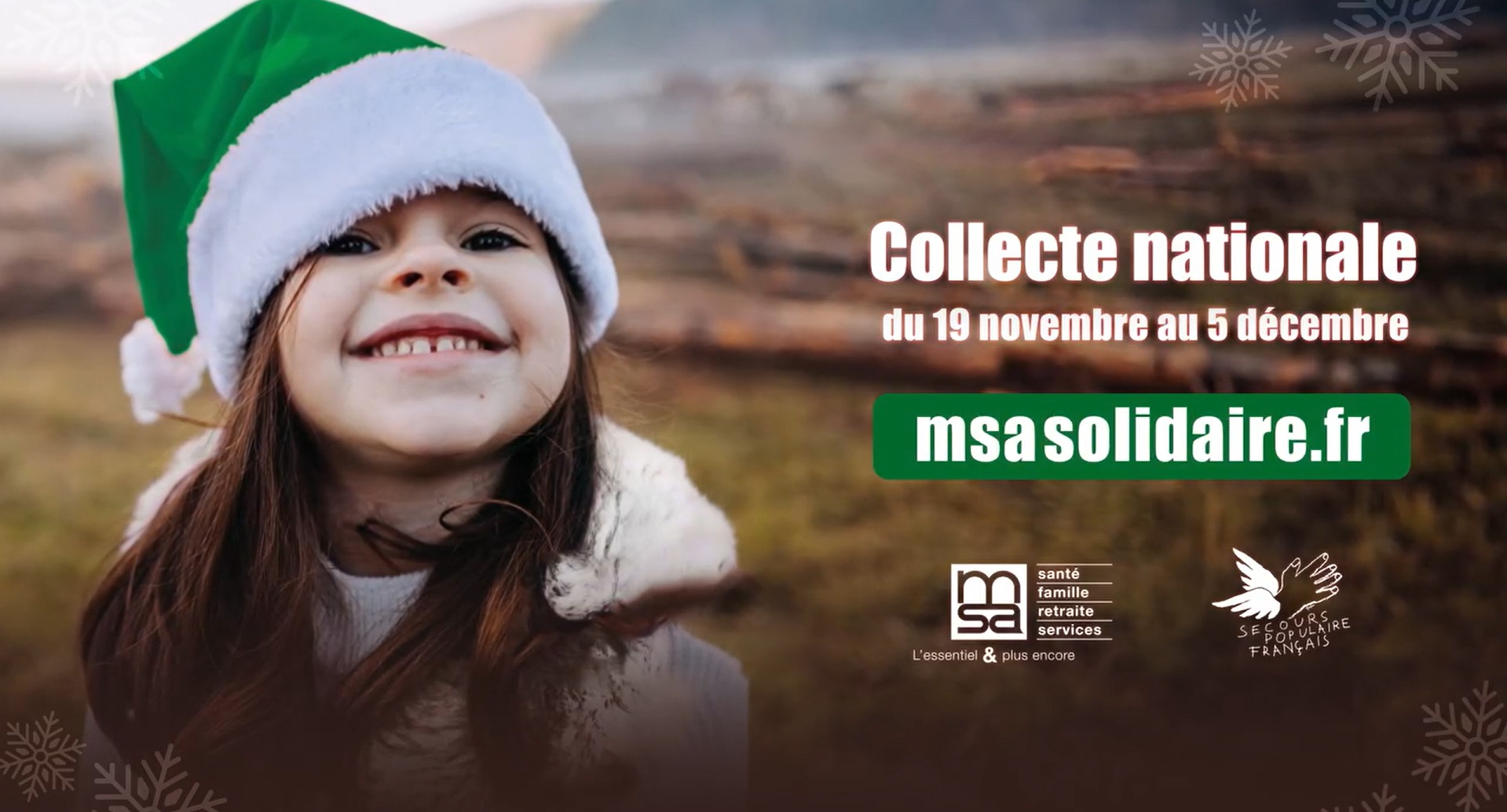 MSA&nbsp;: grande collecte de Noël en partenariat avec le Secours populaire