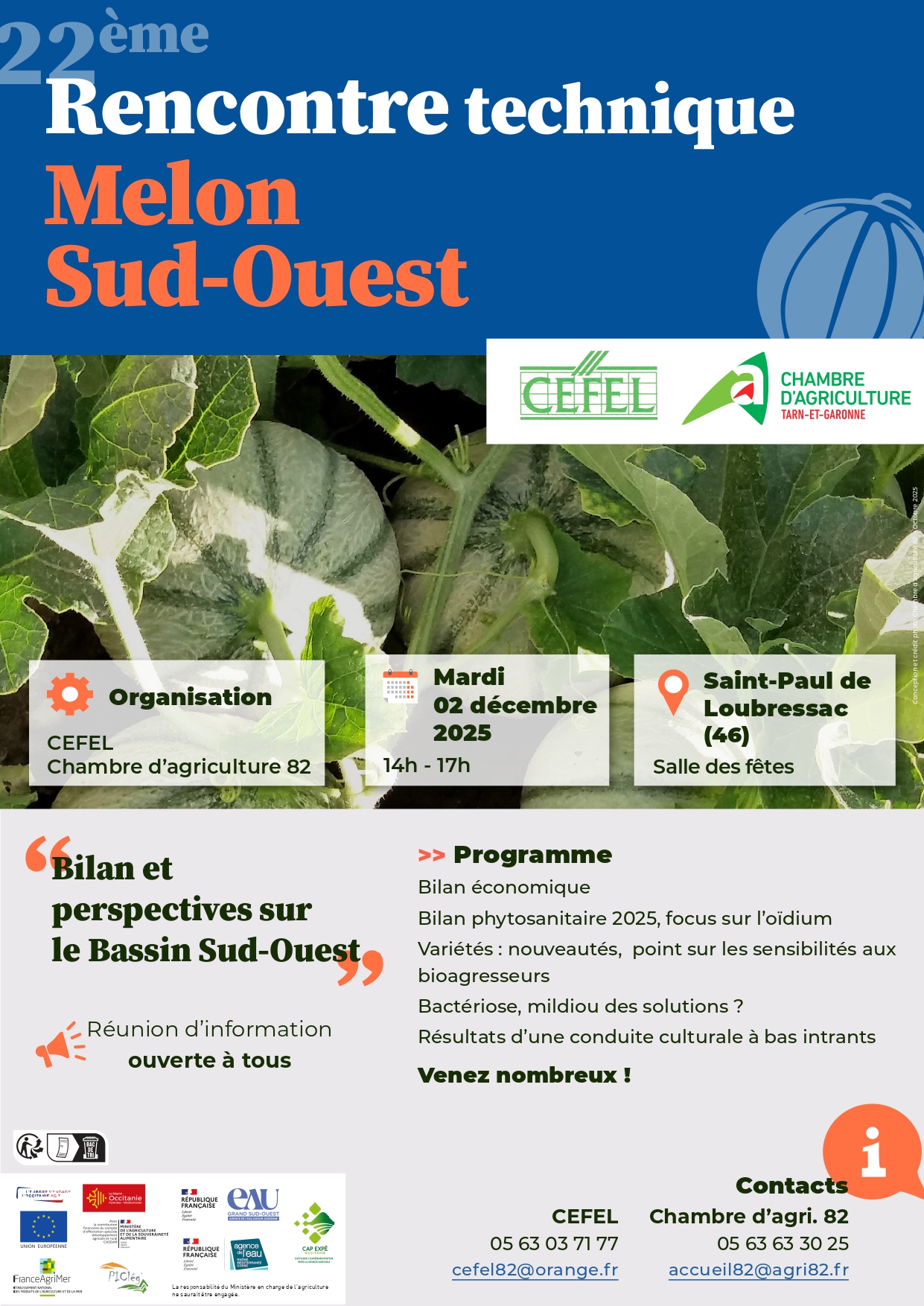 Melons du Sud-Ouest&nbsp;: le 2 décembre, Saint-Paul-de-Loubressac accueille la 22e rencontre technique